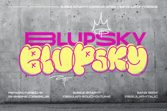 Blupsky: A Vibrant Display Font for Digital Branding