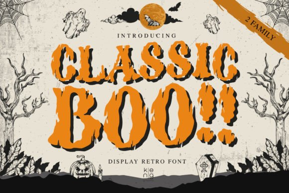 Classic Boo: A Retro Vintage Display Font for Creative Brands