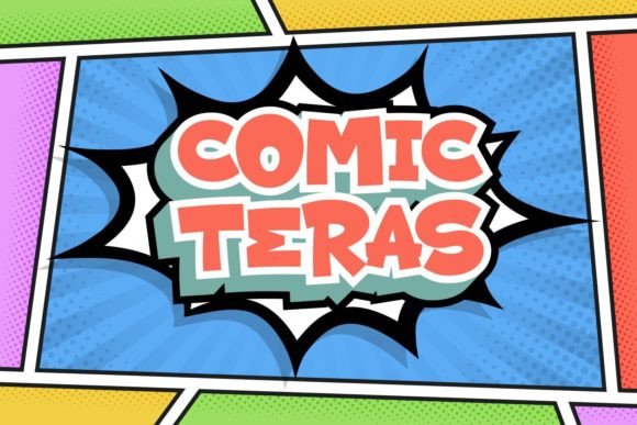 Comic Teras Display Font for Playful Handmade Products