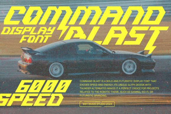 Command Blast Display Font for Bold Handmade Branding