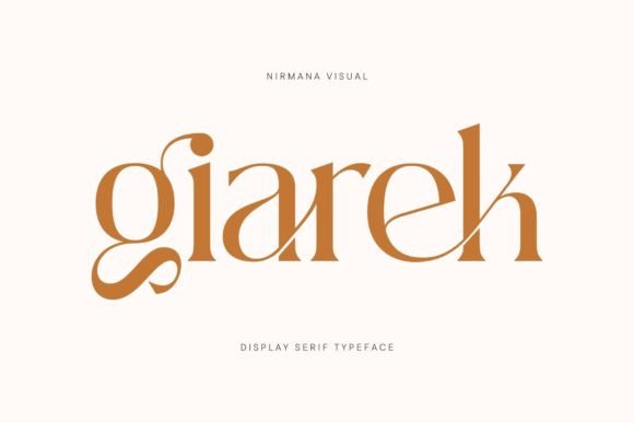 Giarek: An Elegant Display Font for Sophisticated Branding
