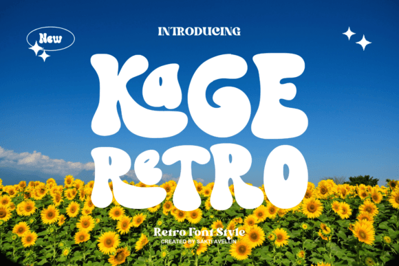 Kage Retro: A Fun Groovy Display Font for Editorial Design