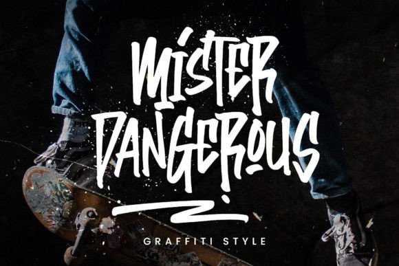 Mister Dangerous Font: Graffiti Style for Crafters