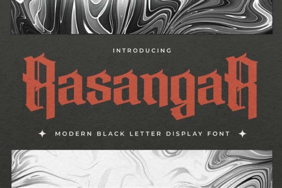 Rasangar Font: A Bold Blackletter Typeface for Your Brand