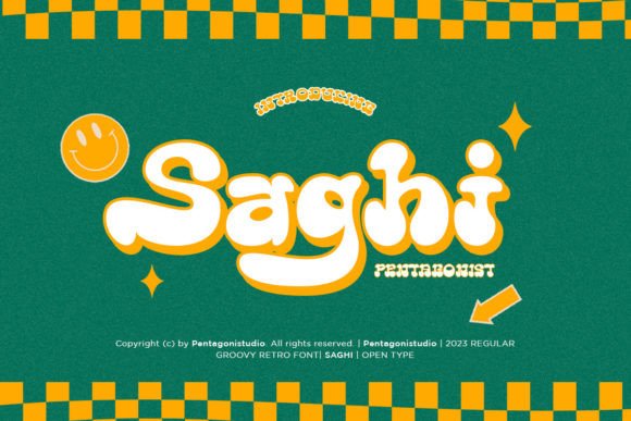 Saghi: A Groovy Display Font for Business Branding