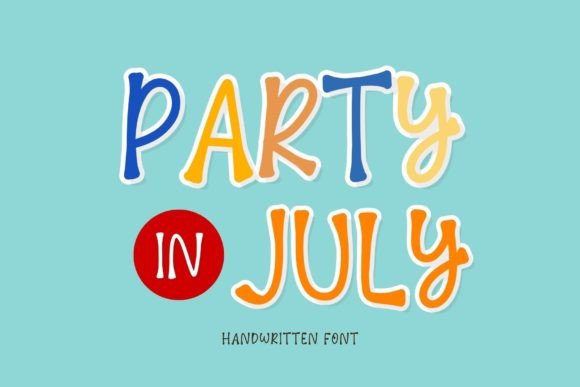The Playful Party in July Display Font for Creative Projects