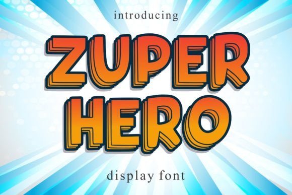 Zuper Hero Font for Creative Products and Handmade Labels